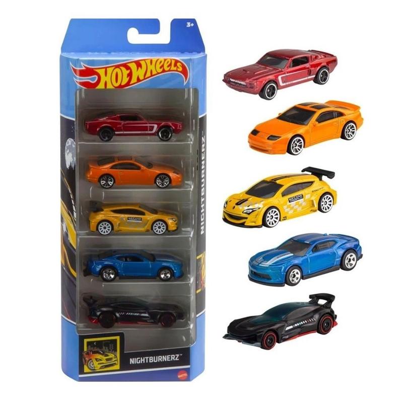 Mattel Hot Wheels Nightburnerz Pack com 5 Carrinhos - Carrinho de
